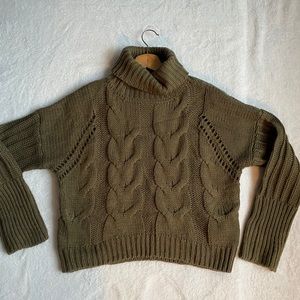 Green Turtleneck Sweater